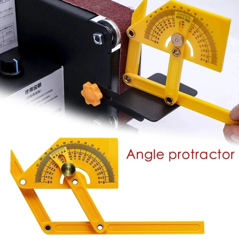 

Protractor Angle Gauge Ruler Precise Woodworking Measurement Tool 0° to 180° Outside Inside Angle Finder Plastic Protractor