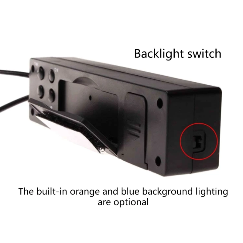 Мини электронные автомобильные часы время авто светящийся термометр