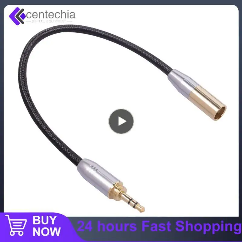 

Durable Cable 3.5mm Jack Aux Cable Mini Xlr Male HDMI-compatible Cable Portable For Projector Pc Tv Monitor Laptop Audio Cable