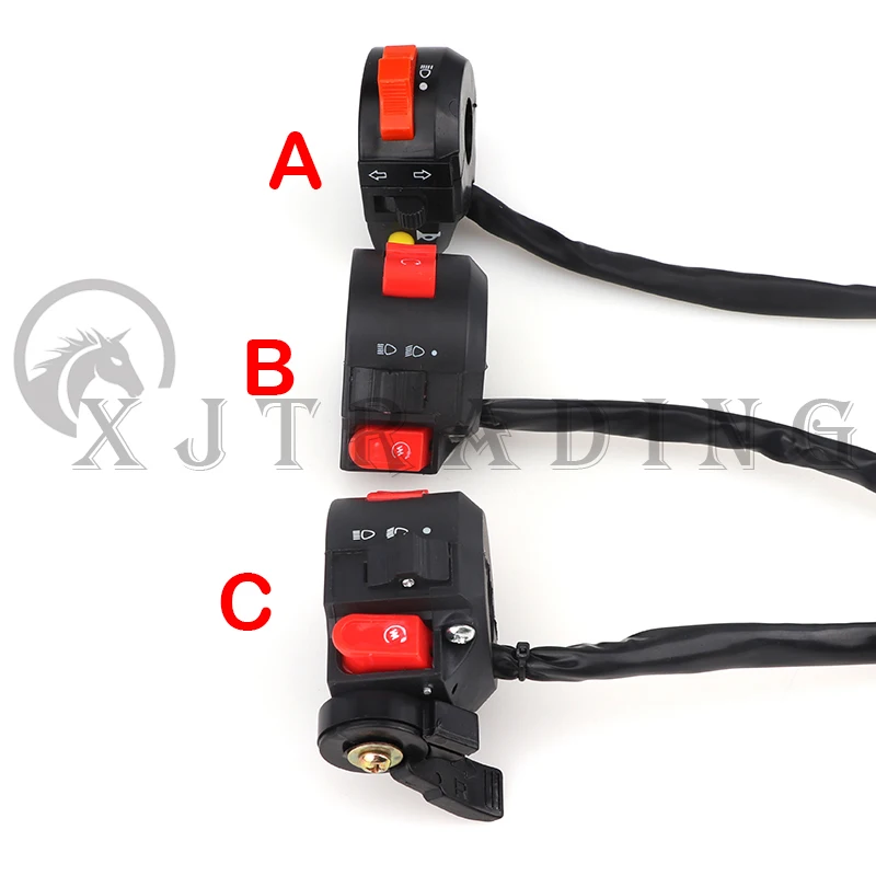 

3-Function Kill Light Hi-Lo Beam Electric Start Switch for 50cc 70cc 90cc 110cc 125cc ATV Quad Pit Bike Buggy Go Kart