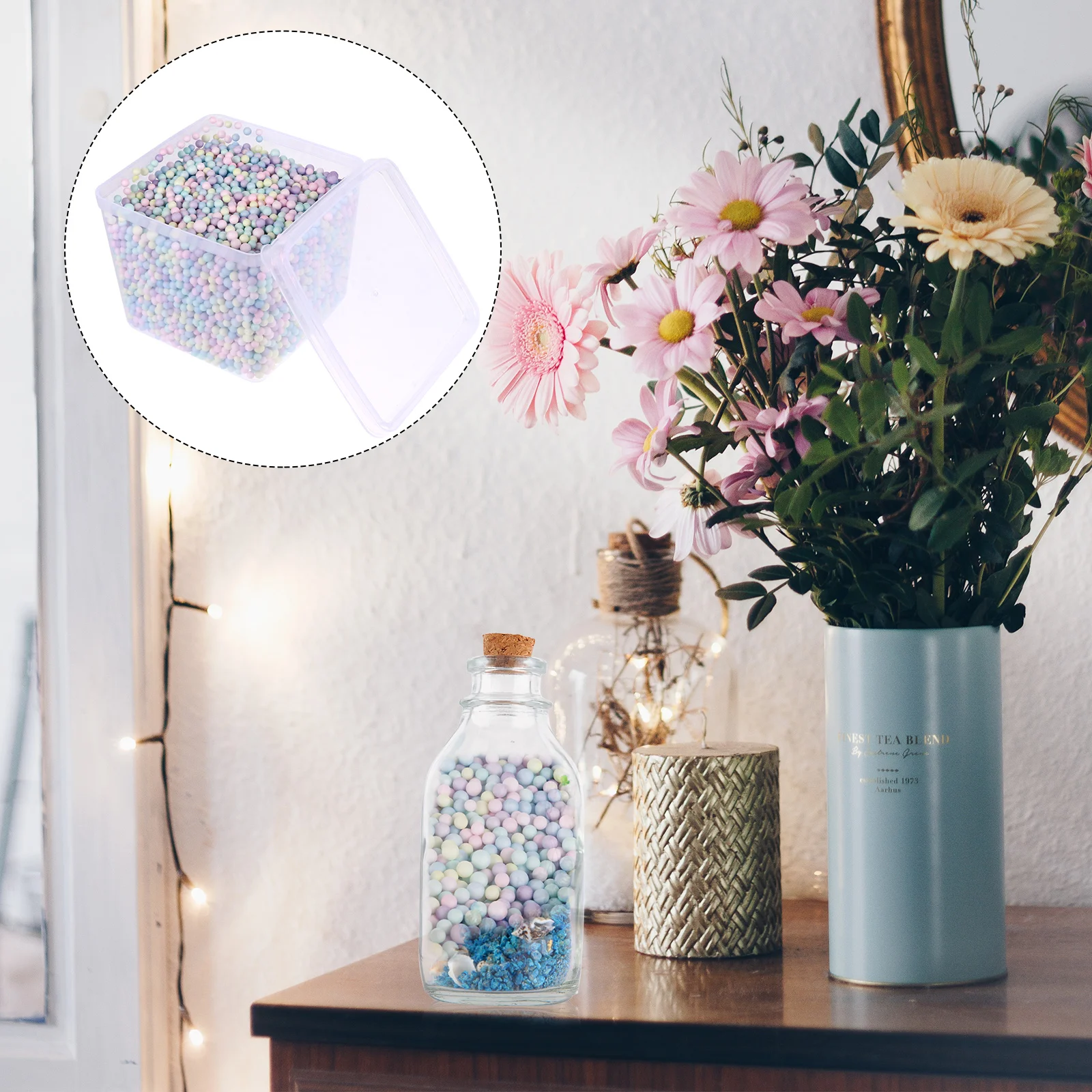 

1 Box of Colorful Balls Creative Party Crafts Ball Decor Gift Box Filling