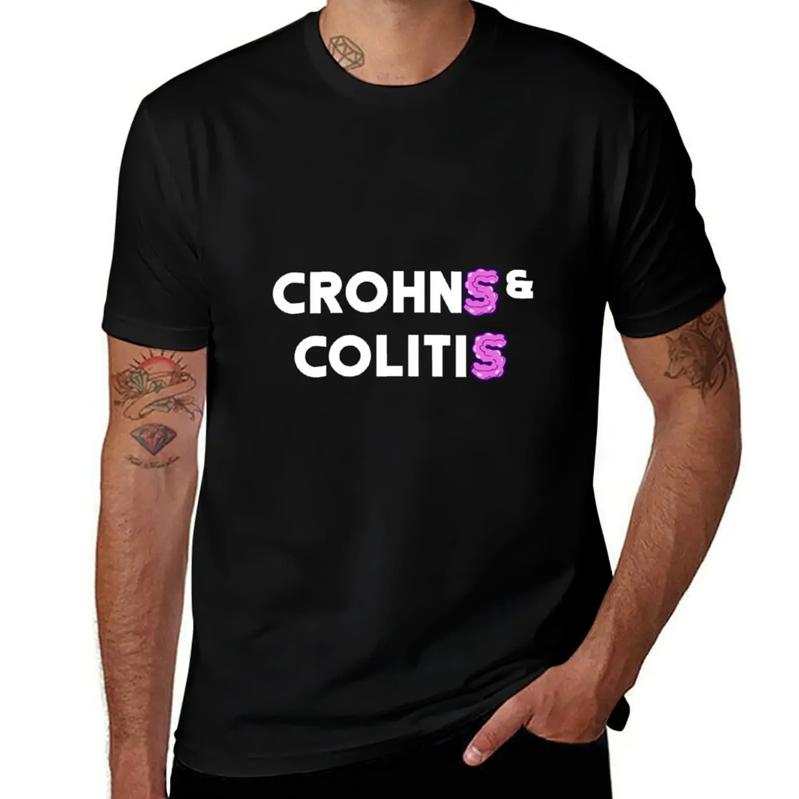 Футболка Crohns &amp Colitis винтажная футболка с рисунком большие футболки для мужчин