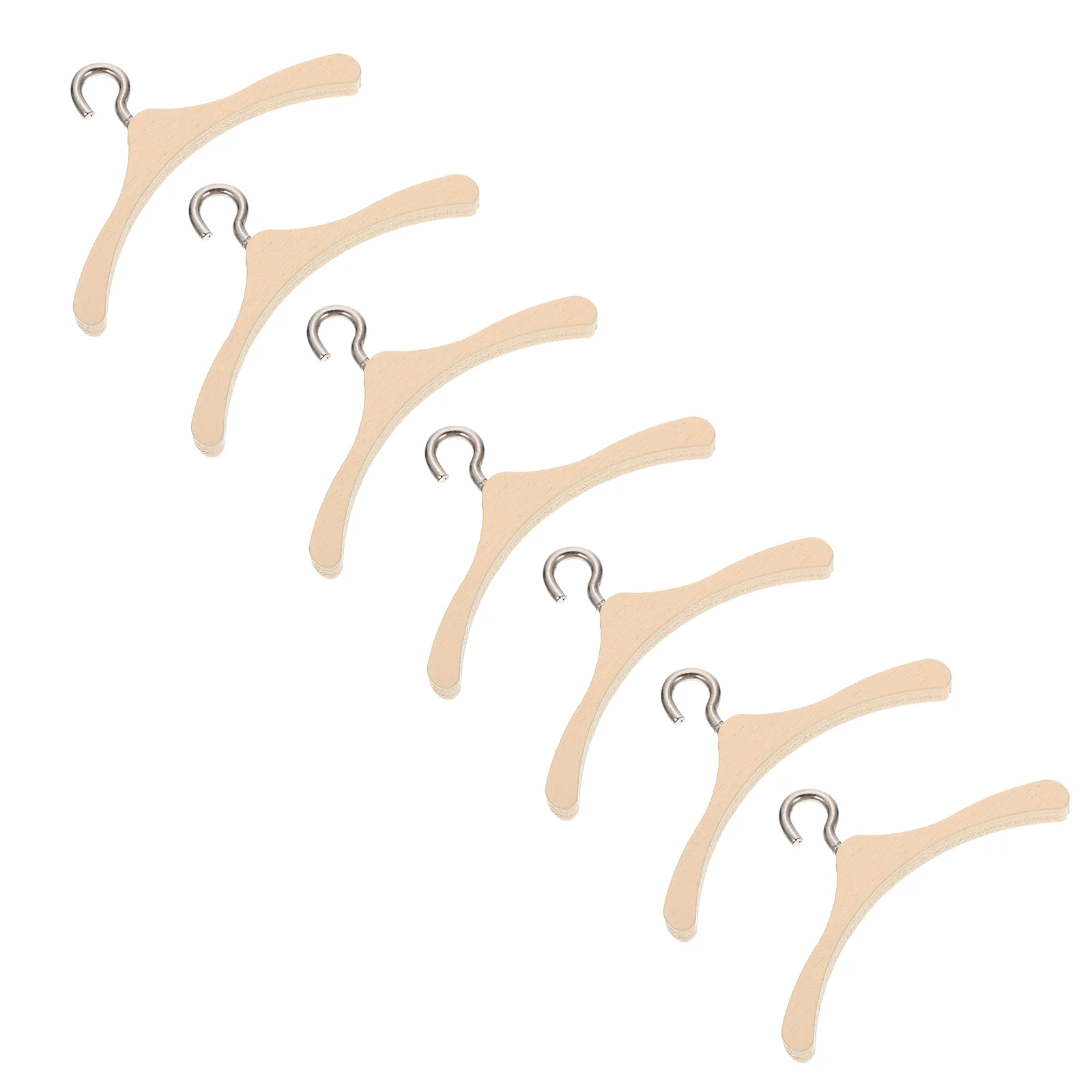 

10 Pcs Dollhouse Hanger Miniature Clothes Rack Dolls Dress Wooden Decorations for Home Tiny Accessories Decorative Child