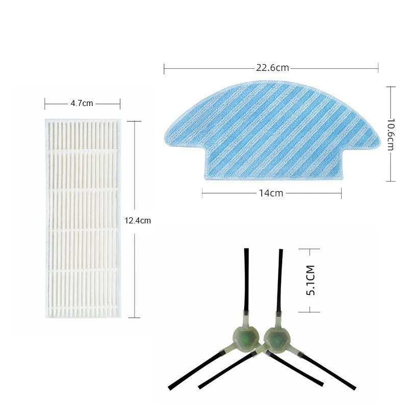 Боковая щетка HEPA-фильтр тряпка замена швабры для Lefant M210 M210S M210B M213 запасные части