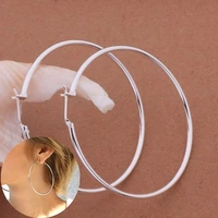 new trendy exaggerate large hoop big smooth circle diameter is 50mm simple party round loop earrings for fashion women jewelry