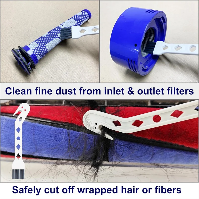 For Dyson V7 V8 V10 V11 V15 Vacuums Soft Roller Motorized Brush Replacement With Green Light As Hardwood Cleaner