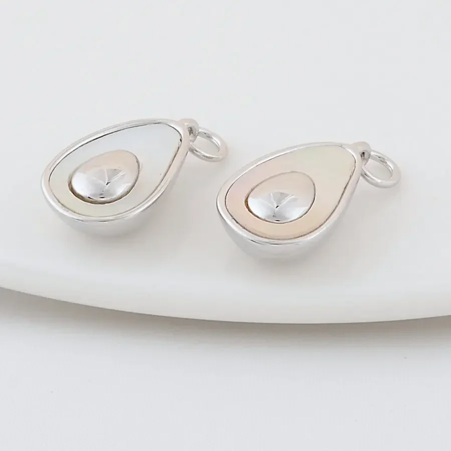 Латунные подвески в виде ракушек для ожерелья и сережек 2 шт. 11 х18 мм 14 к