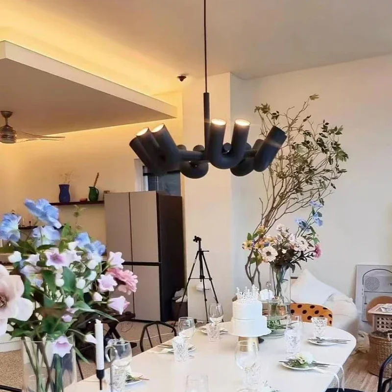 Современная черная оранжевая серая детская светодиодная подвеска вращающаяся