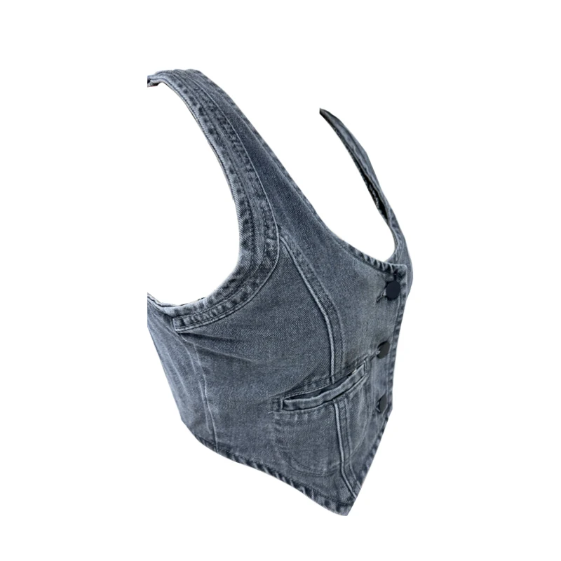 Женский джинсовый жилет без рукавов летний эластичный в Корейском стиле ретро