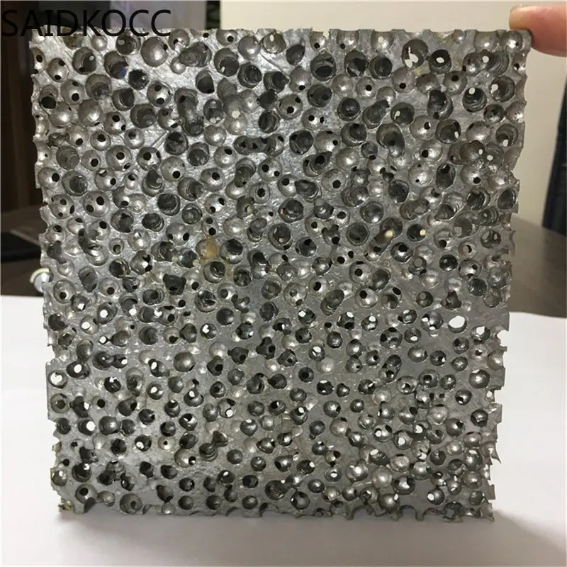 SAIDKOCC Aluminum Foam Customizable Spherical Open Cell Al Aluminium Foam for Soundproofing Material