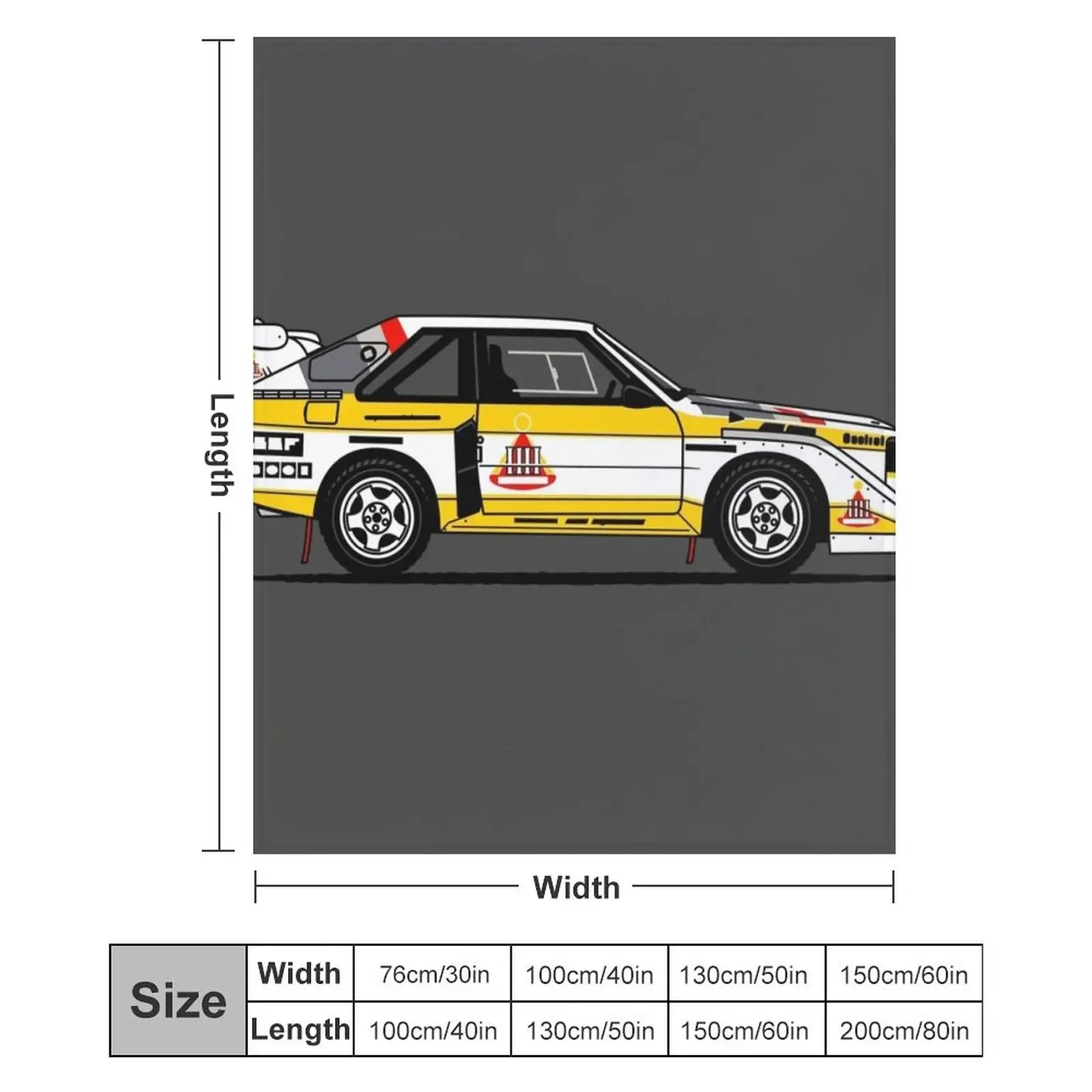 S1 Group B Классическое одеяло для раллийного автомобиля дивана Дизайнеры аниме