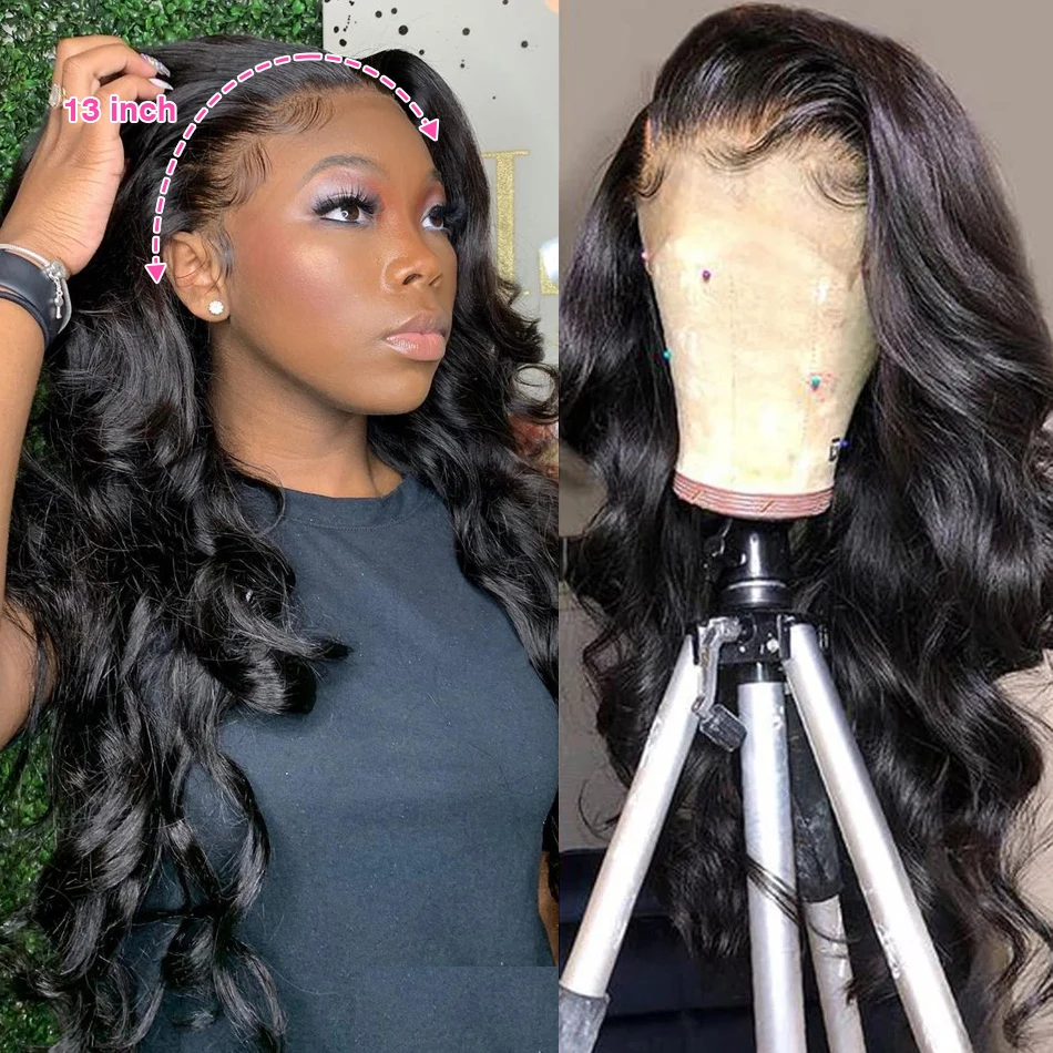 

Brazilian Body Wave Lace Front Wigs For Women Human Hair Pre Plucked 13x4 Lace Front Human Hair Wigs Natural Color 150% Density