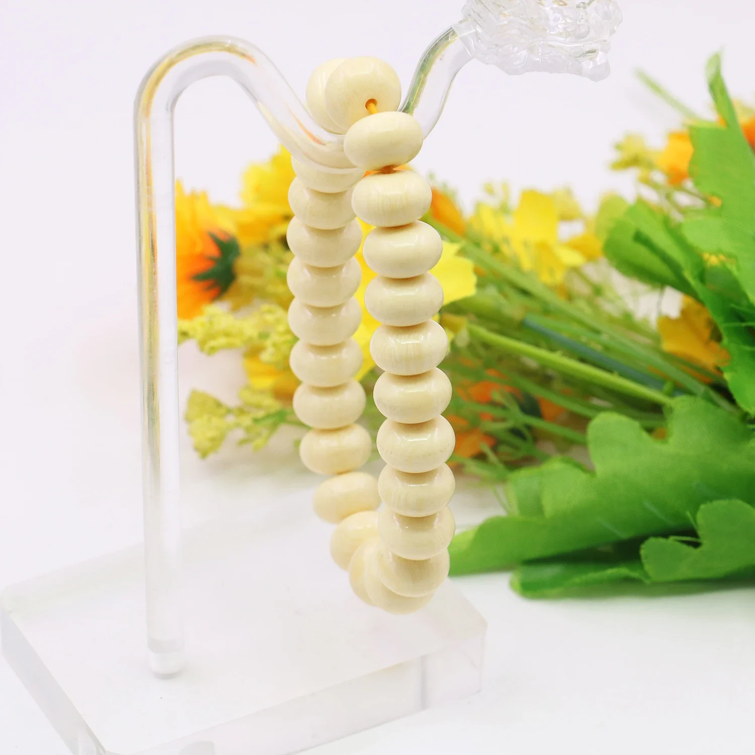 8x12 мм счеты бежевый пчелиный воск браслеты из смолы женская эластичная цепочка