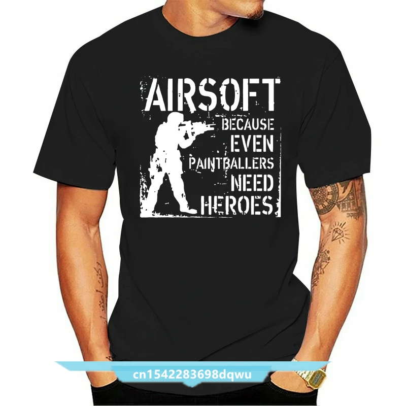 

Newest O-Neck Cotton Comfortable T-Shirt Airsoft Because Even Paintballers Need Hero Ringer T Shirt