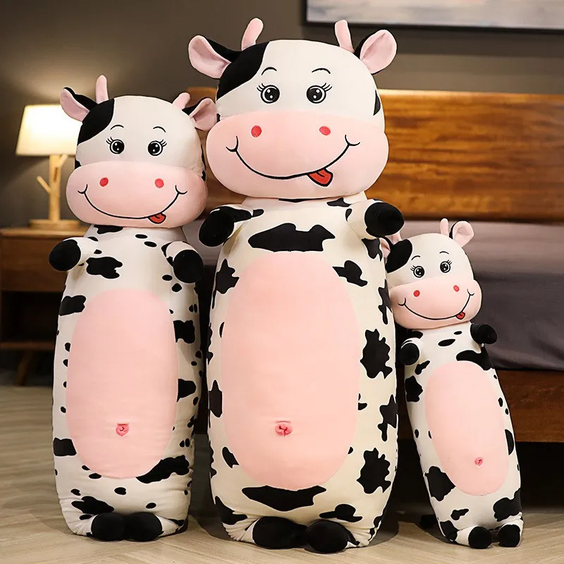 

Высококачественная плюшевая игрушка молочная корова, мягкая набивная мультяшная игрушка, кукла крупного рогатого скота, Офисная Подушка д...