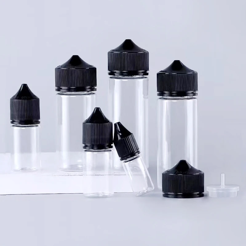 

50Pcs V3 Empty E Liquid Fat Bottles 10ml 15ml 30ml 50ml 60ml 100ml 120ml Long PET Plastic Dropper Bottle Pen Shape Vials