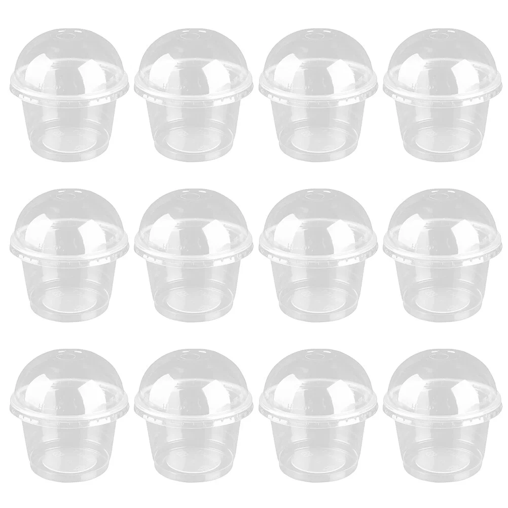 

20 Pcs Disposable Dessert Cup Food Containers Cupcake Cups Small Bowl Plastic Thickened Storage Jelly Mousse