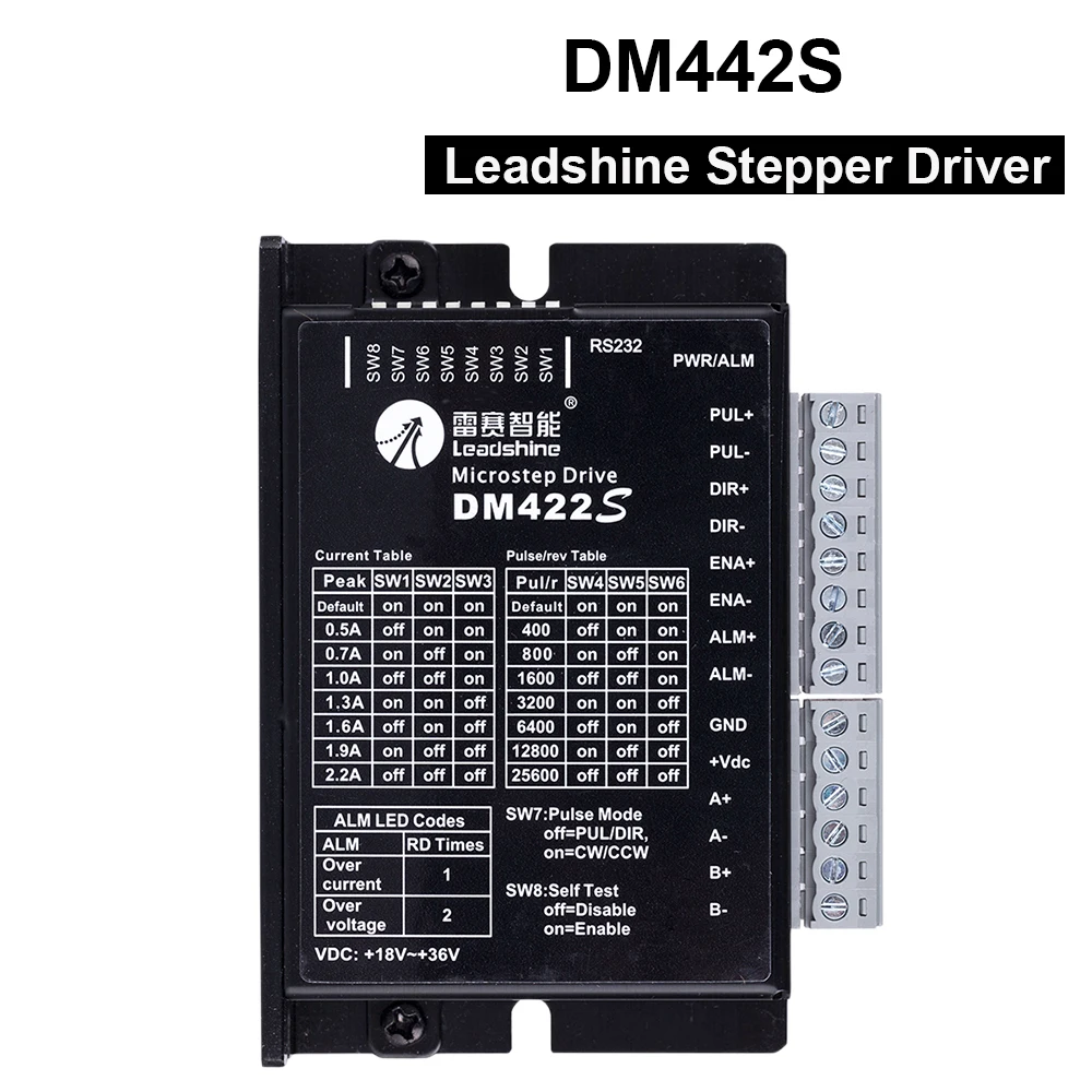 

Драйвер для двухфазного шагового двигателя DM422S Nema17 24-48 В постоянного тока, выходное напряжение 0,3-а, ток для станка с ЧПУ