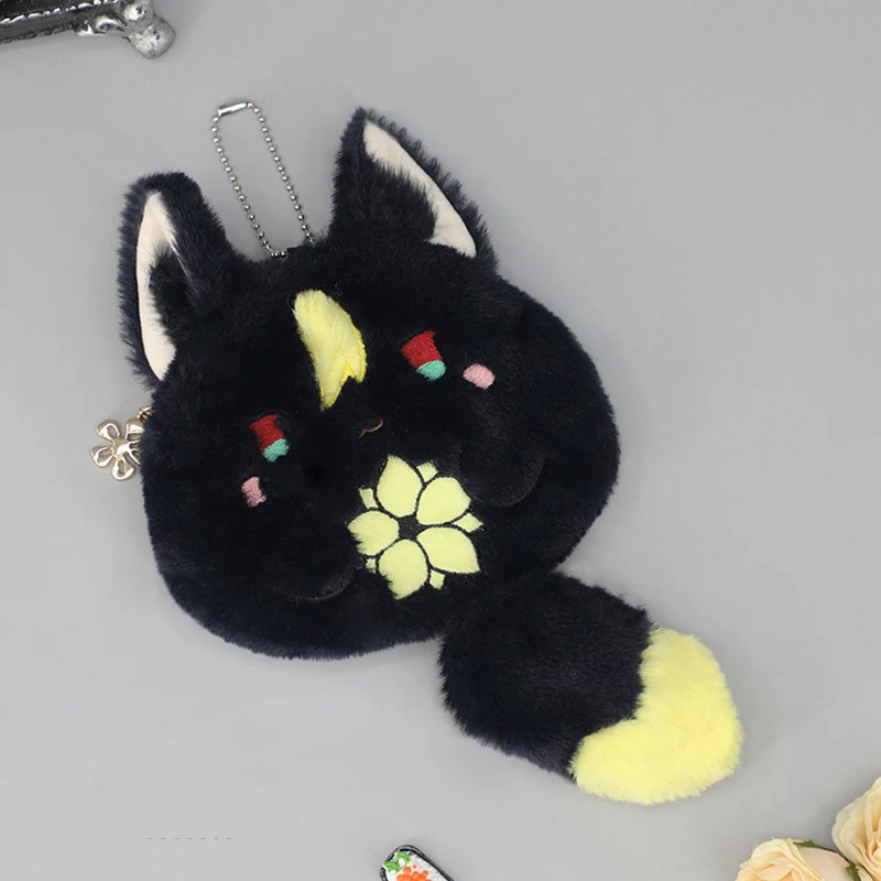 

Anime Game Genshin Impact Tighnari Black Kawaii Cat Tighnari Cosplay Plush Small School Bags Lolita Girls Women Pendant Bag Gift