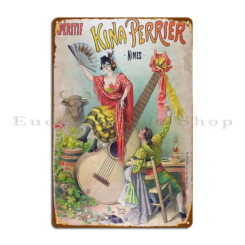 Металлическая вывеска Kina Perrier Ap%C3%A9ritif ржавый настенный декор дизайнерская