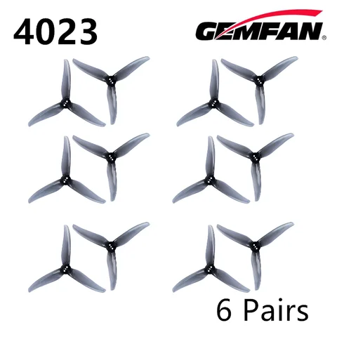 Пропеллеры Gemfan 4023 3 лопасти 1.5 мм 2 мм для Mini FPV Racing 6 пар/12 шт