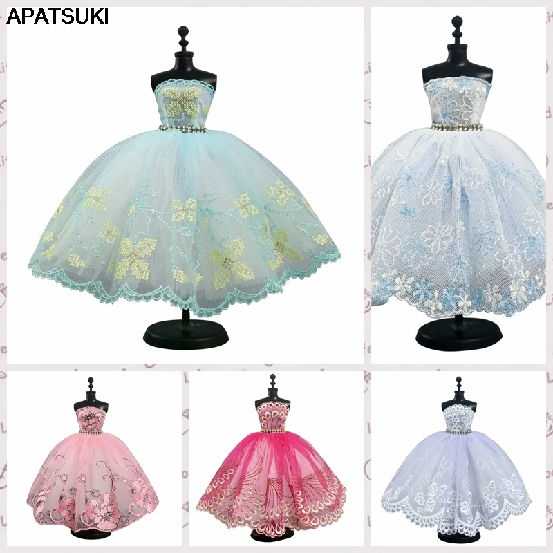 Outfits 1/6 Dolls Accessories Rhinestone 3-layer Skirt Ball 
