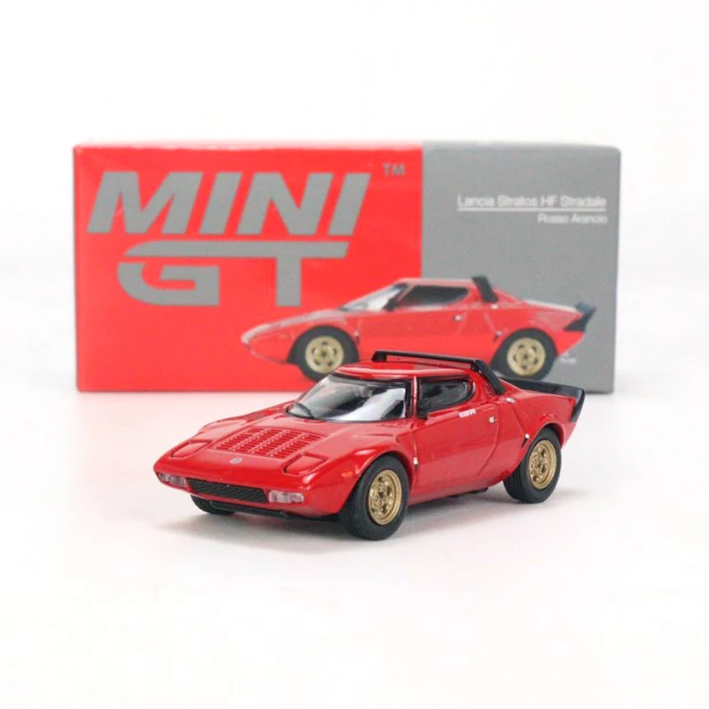 

MINIGT 1:64 Lancia Stratos HF Stradale Rosso Arancio MGT00365-L LHD Car Model Boy Toy Model Car Friends Gifts Collect Ornaments
