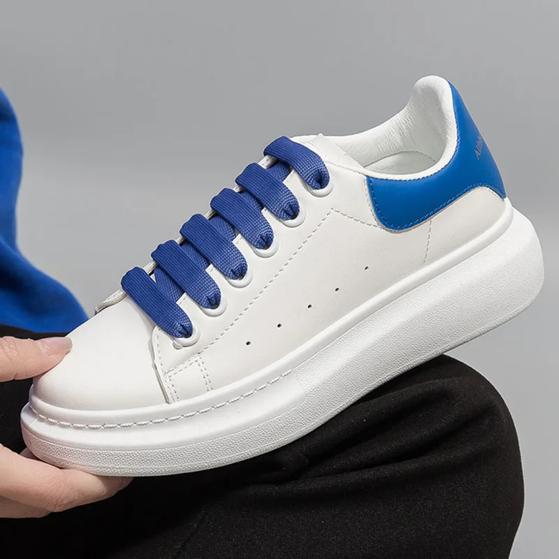 

Womens Leather Shoes Unisex Retro White Shoes 2023 Autumn Couple Sneaker Mesh Casual Breathable Thick Soled All-match Shoes