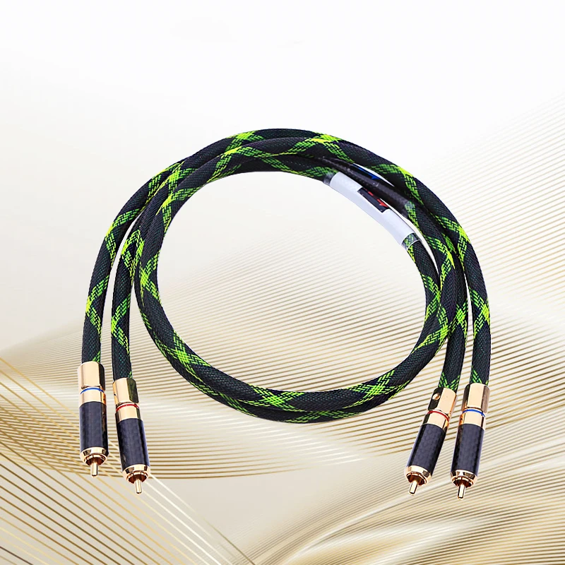 

Mcintosh RCA Cable Silver Plated Copper HiFi Audio Interconnect Line Carbon Fiber Plug