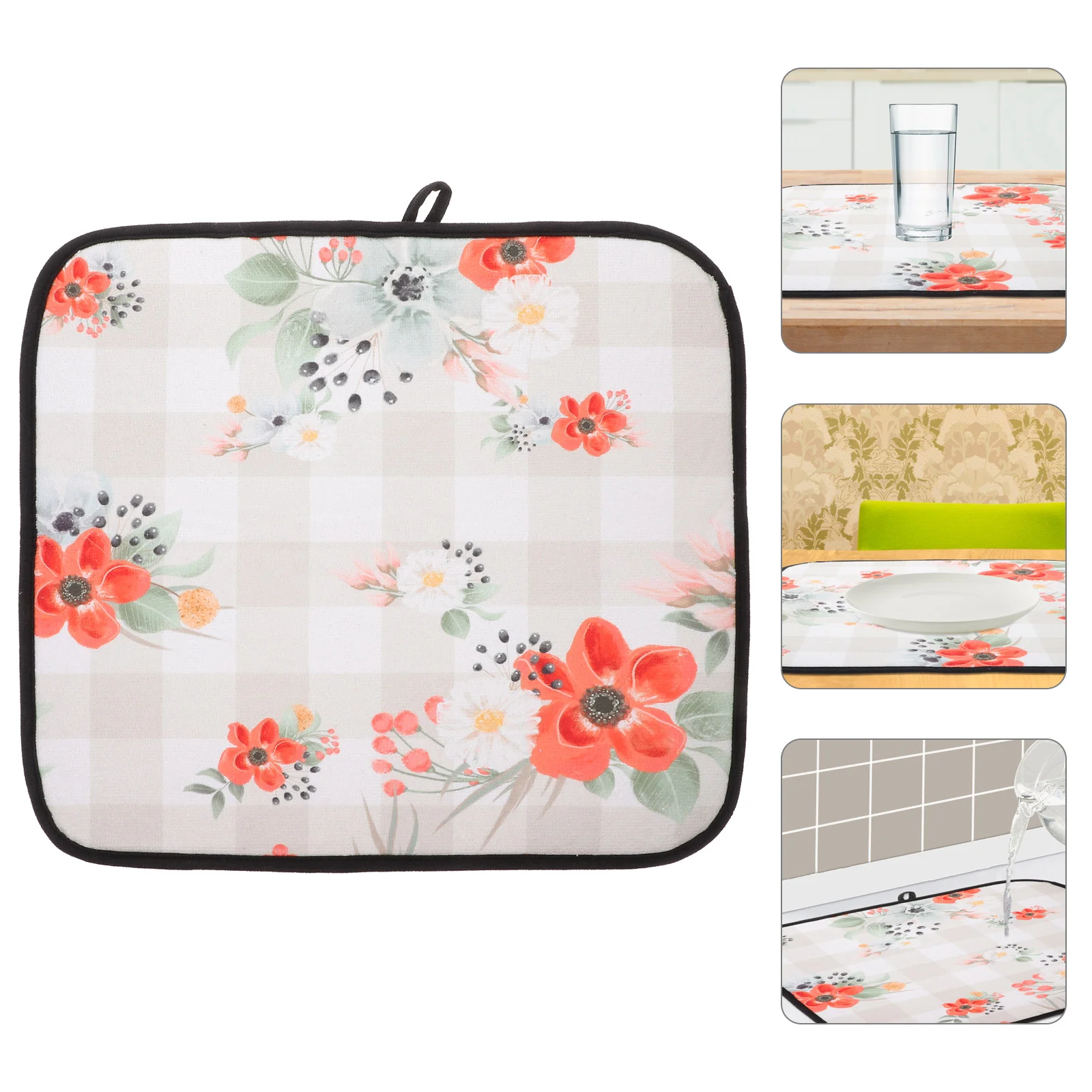 

Mat Dish Drying Pad Drainer Table Trivet Kitchen Cup Drinks Dining Tableware Cloth Tea Sink Placemat Coastersnon Mats