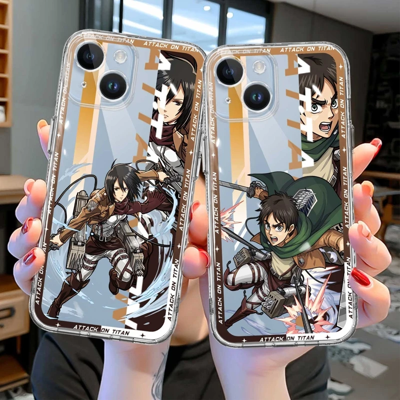 

Attack On Titan Ackerman Eren Anime Coque Case Luxury For Apple iPhone 11 14 Pro Max 13 12 XR XS Mini X 12mini 13mini