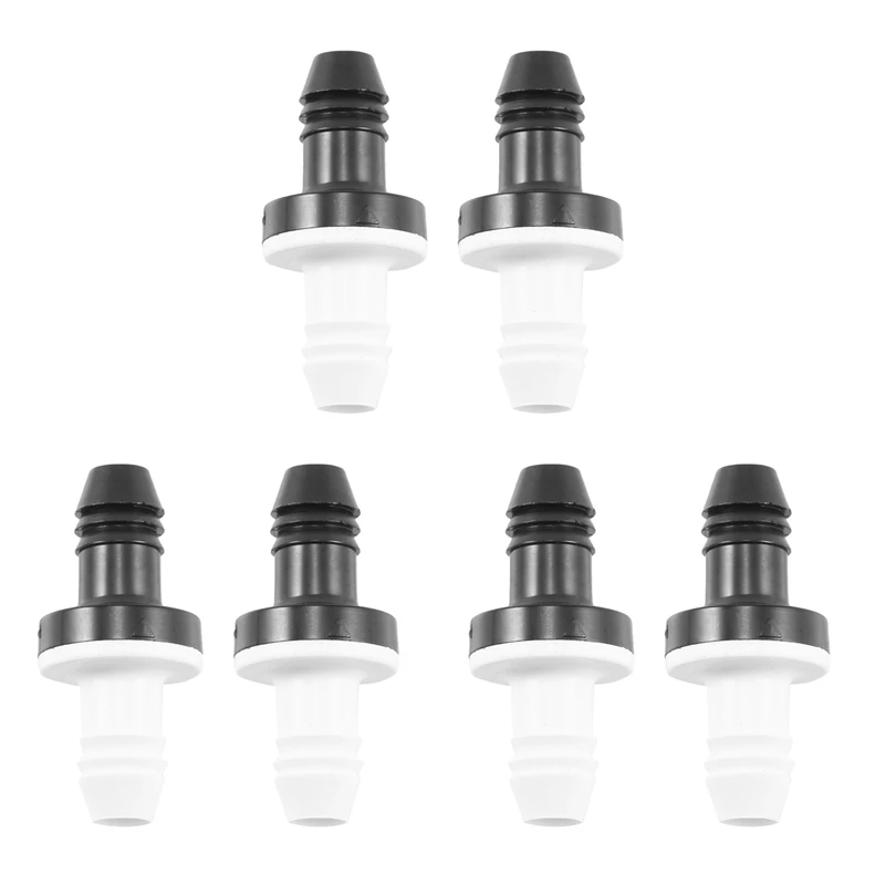 

New 6Pcs 3/8 Inch 10Mm Inline Abs One Way Water Non Return Check Valve For Fuel Gas Liquid Air
