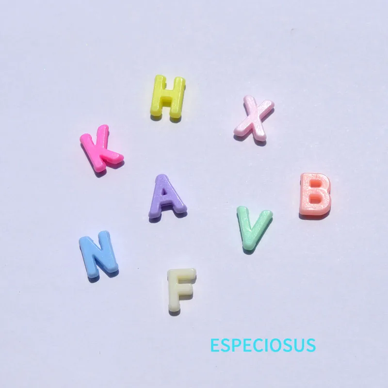 100 шт. акриловые бусины в виде букв 12 мм | Украшения и аксессуары