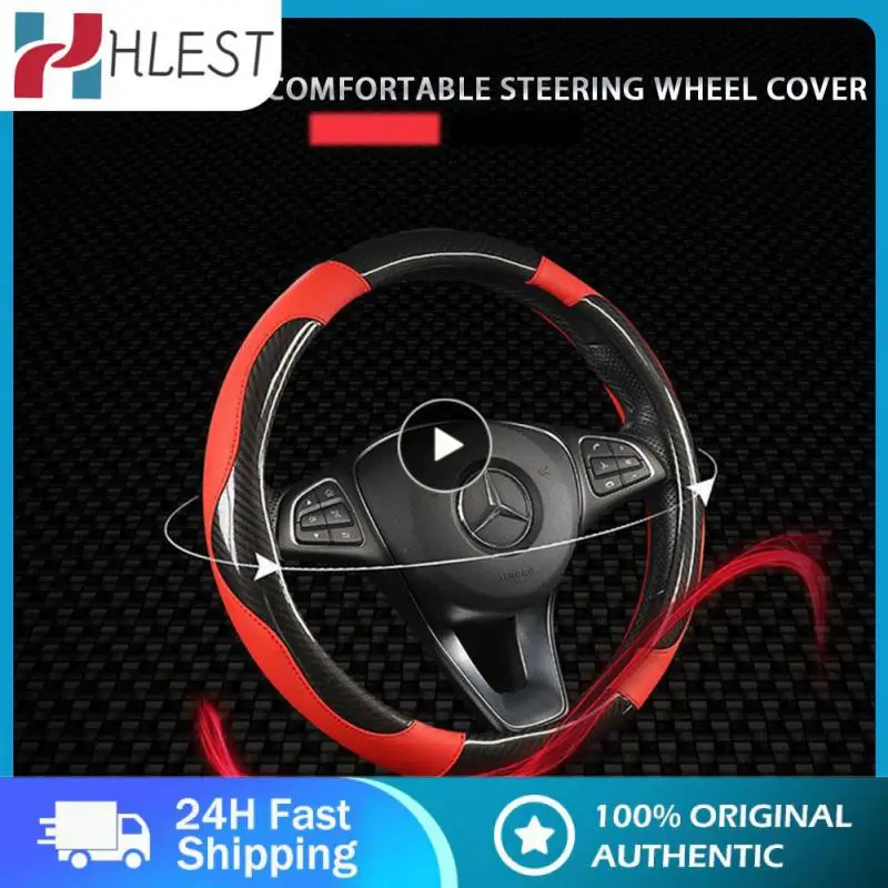 

Easy To Install And Put On Gorgeous Splicing Handle Universal Durable Auto Steering Wheel Wear-resistant Practical Caf Interior