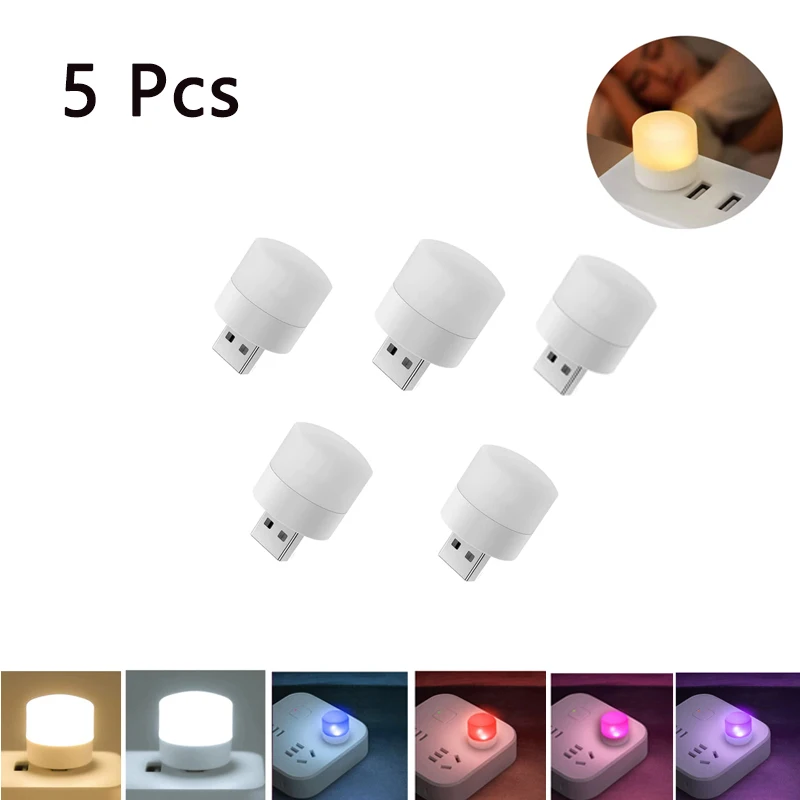 

Лампа для чтения светодиодная с мини-USB-разъемом, 5 шт.