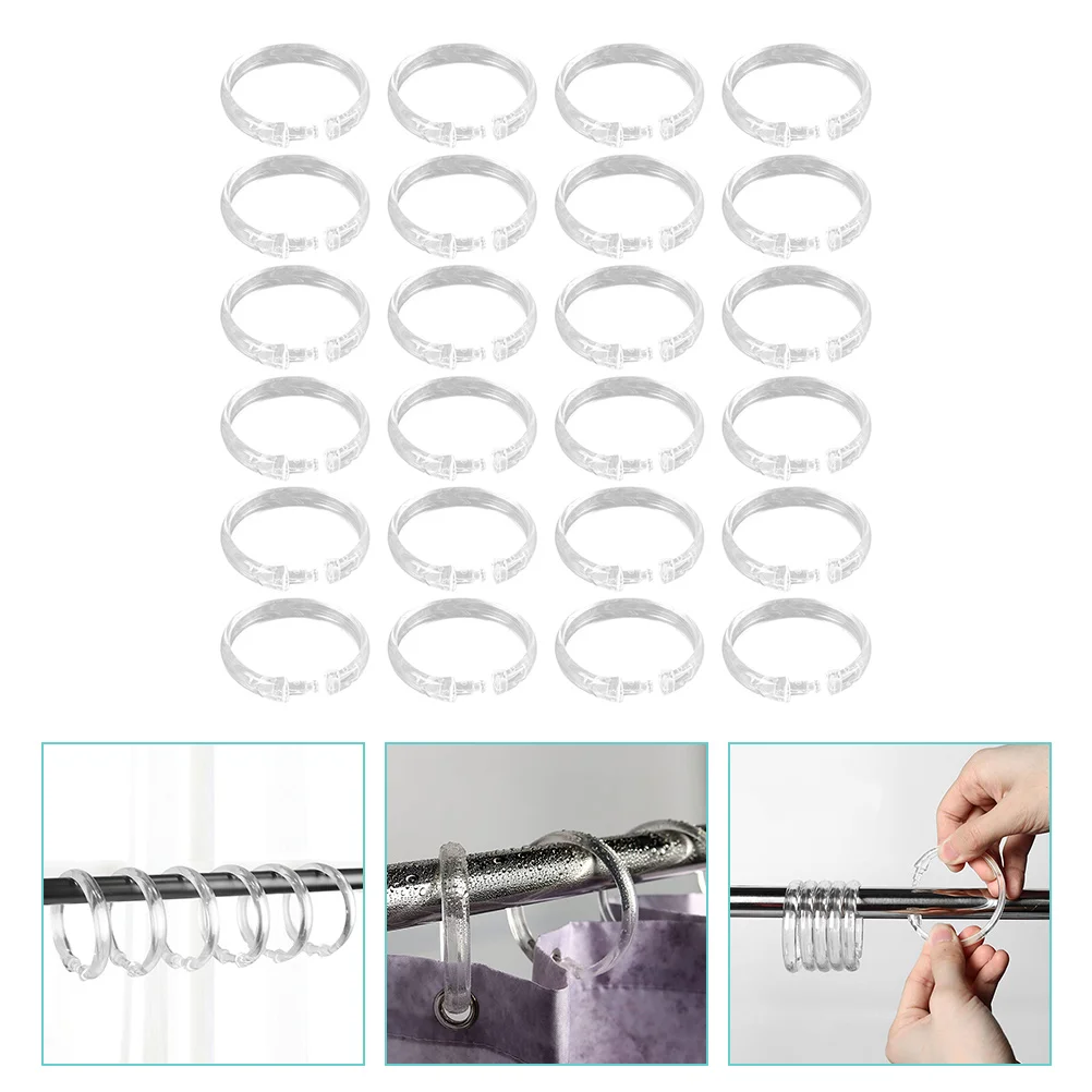 

Curtain Rings Drapery Shower Clips Clip Hanger Hooks Hook Hangers Drapes Bathroom Hanging Rod Loop Heavy Duty Windowround Ring