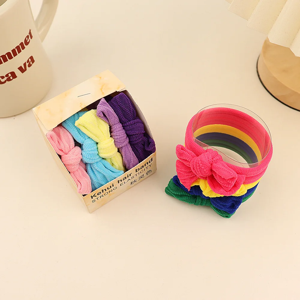 5 шт./набор Детские резинки для волос с градиентом