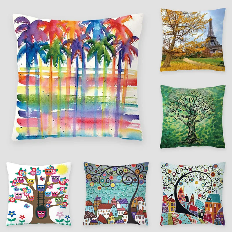 

Подушка в пасторальном стиле с цветочным принтом персиковая кожа различные диванные подушки для гостиной Подушка для спины поясная подушк...