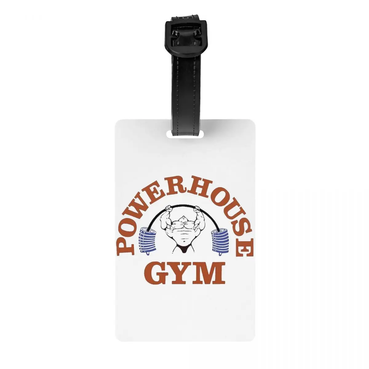 

Powerhouse Gym Luggage Tags Custom Fitness Building Muscle Baggage Tags Privacy Cover Name ID Card