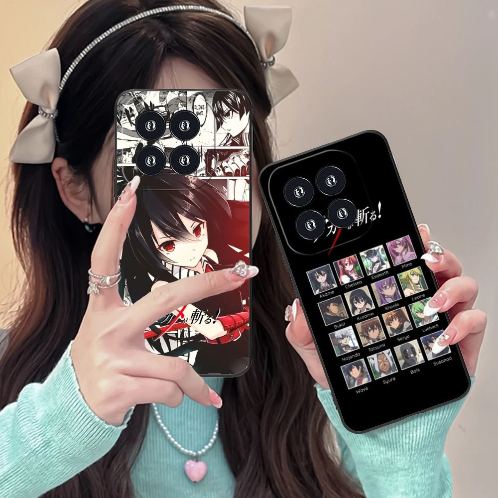 Крутой чехол Akame ga Kill для мобильного телефона Xiaomi 14 13 12 11 10 9 T Ultra Lite Pro S SE X 5G черный