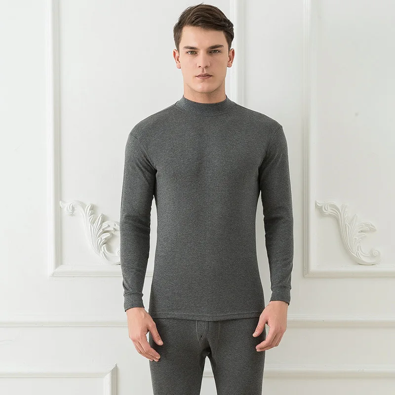 Men Thermal Underwear Set Cotton Long Johns Mens Autumn Winter Thermal Long Sleeve Tops+Pants 2Pcs/Set Keep Warm Thermo Clothing