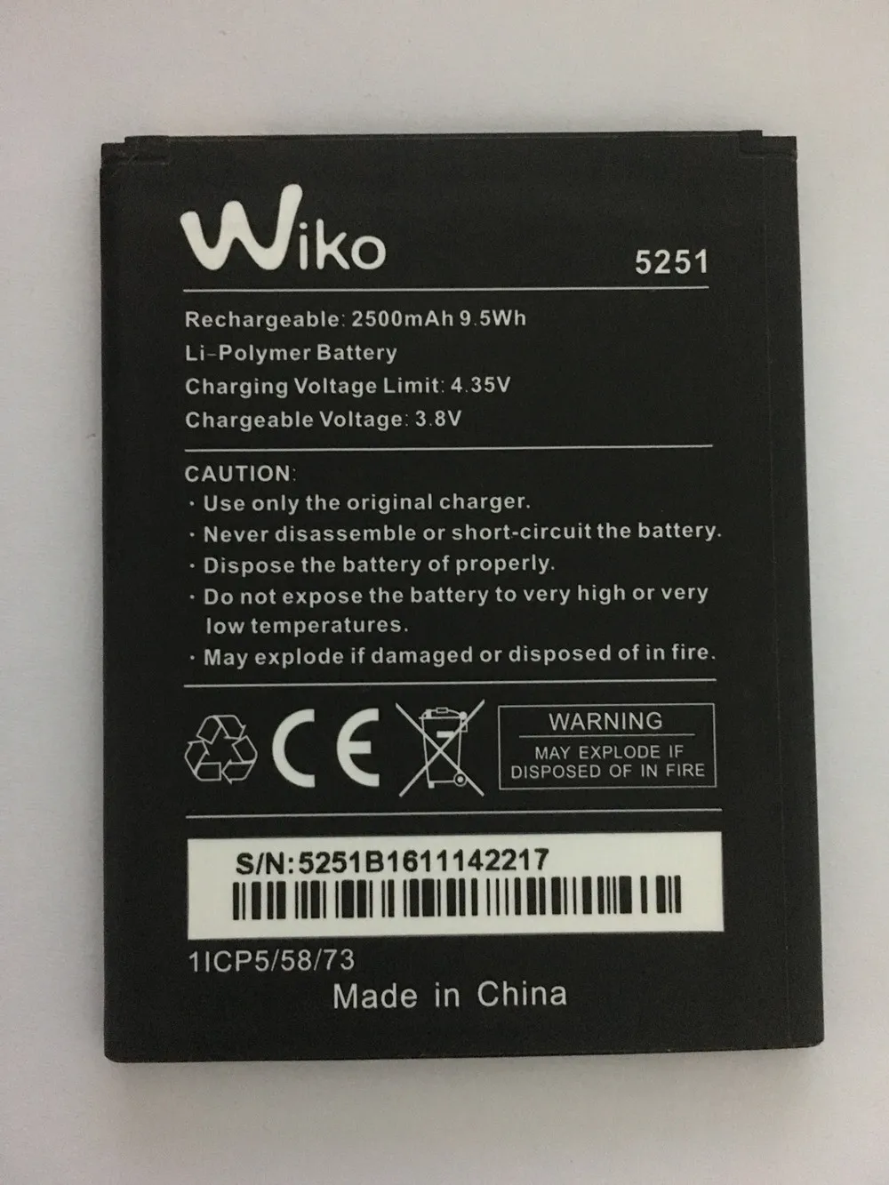 

VBNM 2600mAh 5251 battery for WIKO Pulp 4G 5251 Mobile phone battery