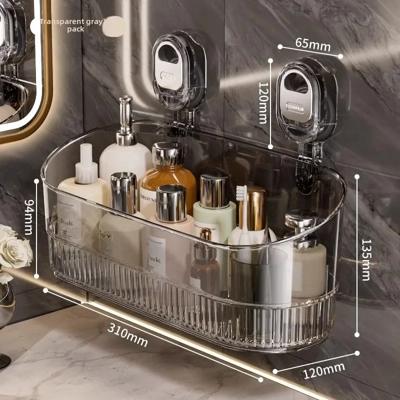 1 шт. многофункциональная полка для ванной комнаты с присоской, душ в ванной комнате, ящик для хранения косметики, настенная полка для хранения