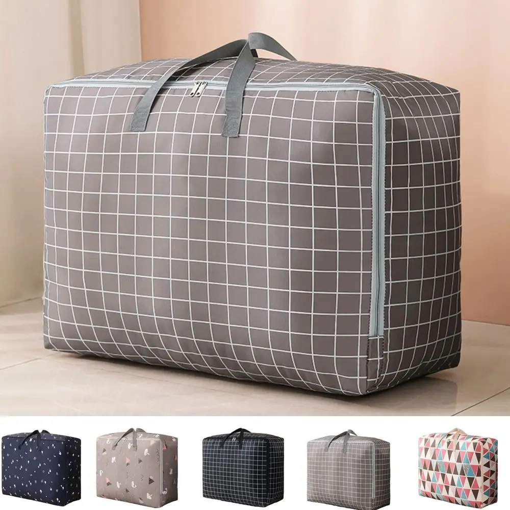 

Oxford Cloth Quilt Storage Bag Large-capacity Foldable Sundries Sorting Bag Moisture-proof with Handle