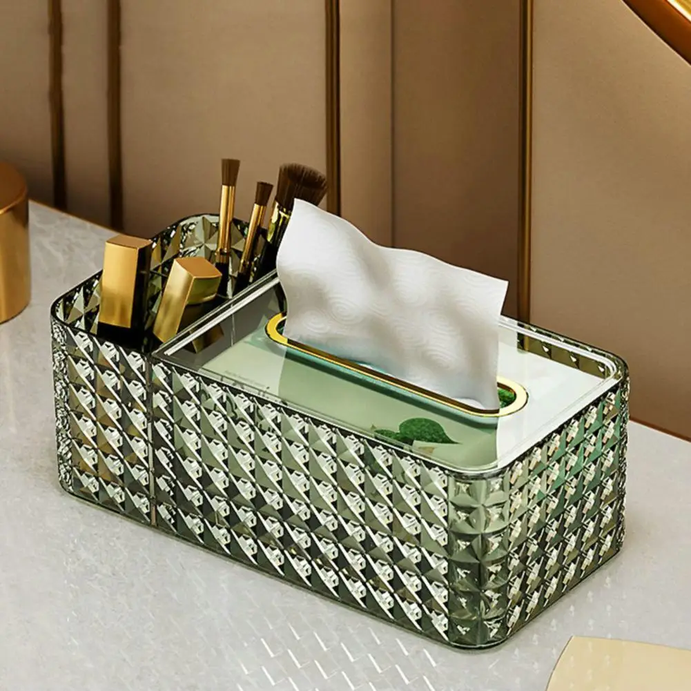 

Paper Storage Box Transparent Seat Type Remote Control Tissue Storage Box Removable Tissue Tissue Box Household Supplies