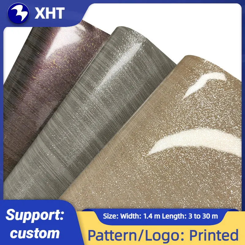 

1.4x3m Smooth Meteor shower Glitter Polyester Leather Fabric Glitter Vinyl Faux Leather non woven Backing for Bags Hair Bow