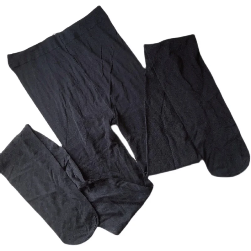 Spring and Autumn 40D Retro Rhombus Slim Thin Leg-Shaping Black Silk Personalized Street Shot Sweet Cool Plaid Panhos...