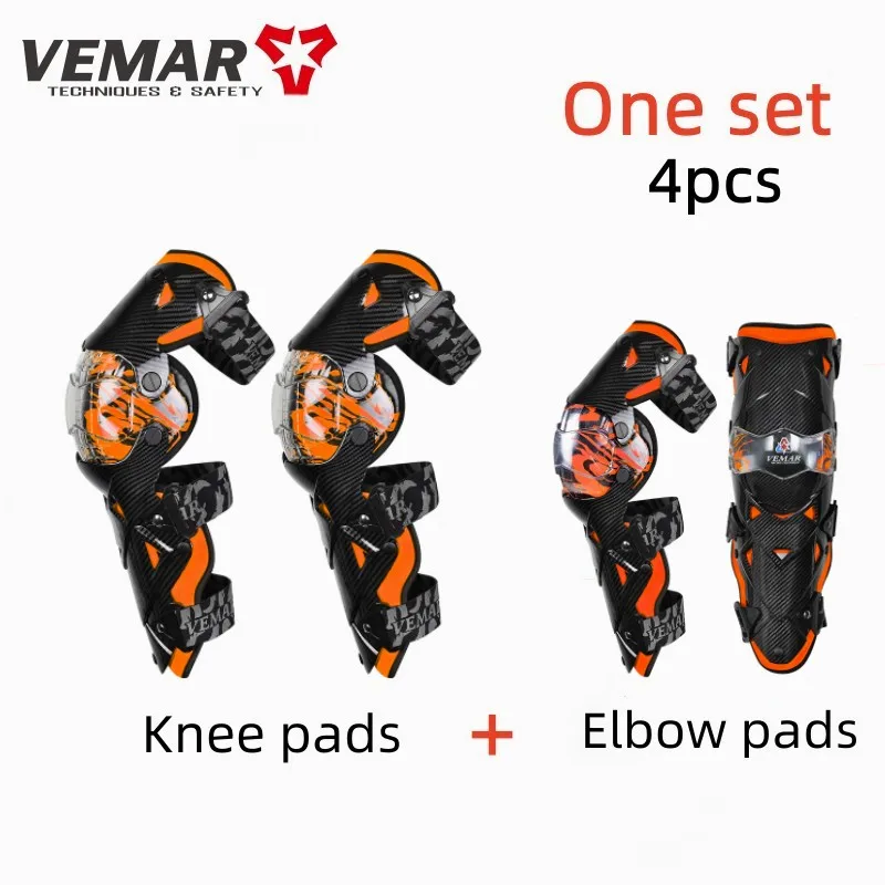 

2/4 шт / 6шт 1 набор VEMAR мужчины женщины мотоцикл коленные подушки / локтевые подушки мотокросс защитные устройства против падения мото защитники охраны
