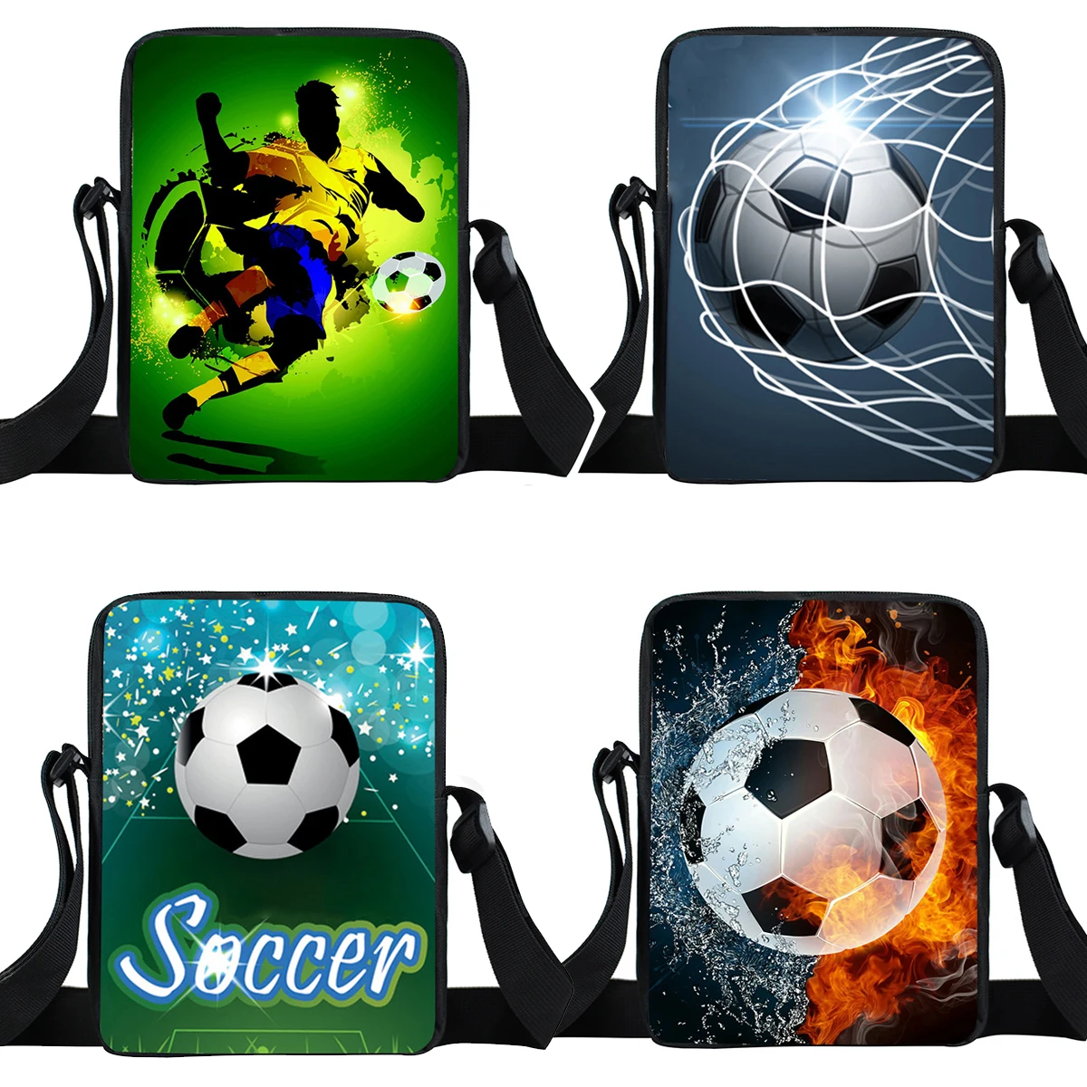 Сумка-мессенджер с принтом футбольного мяча, женские сумки для путешествий, сумка для хранения, женская повседневная детская сумка через плечо для футбола, подарок