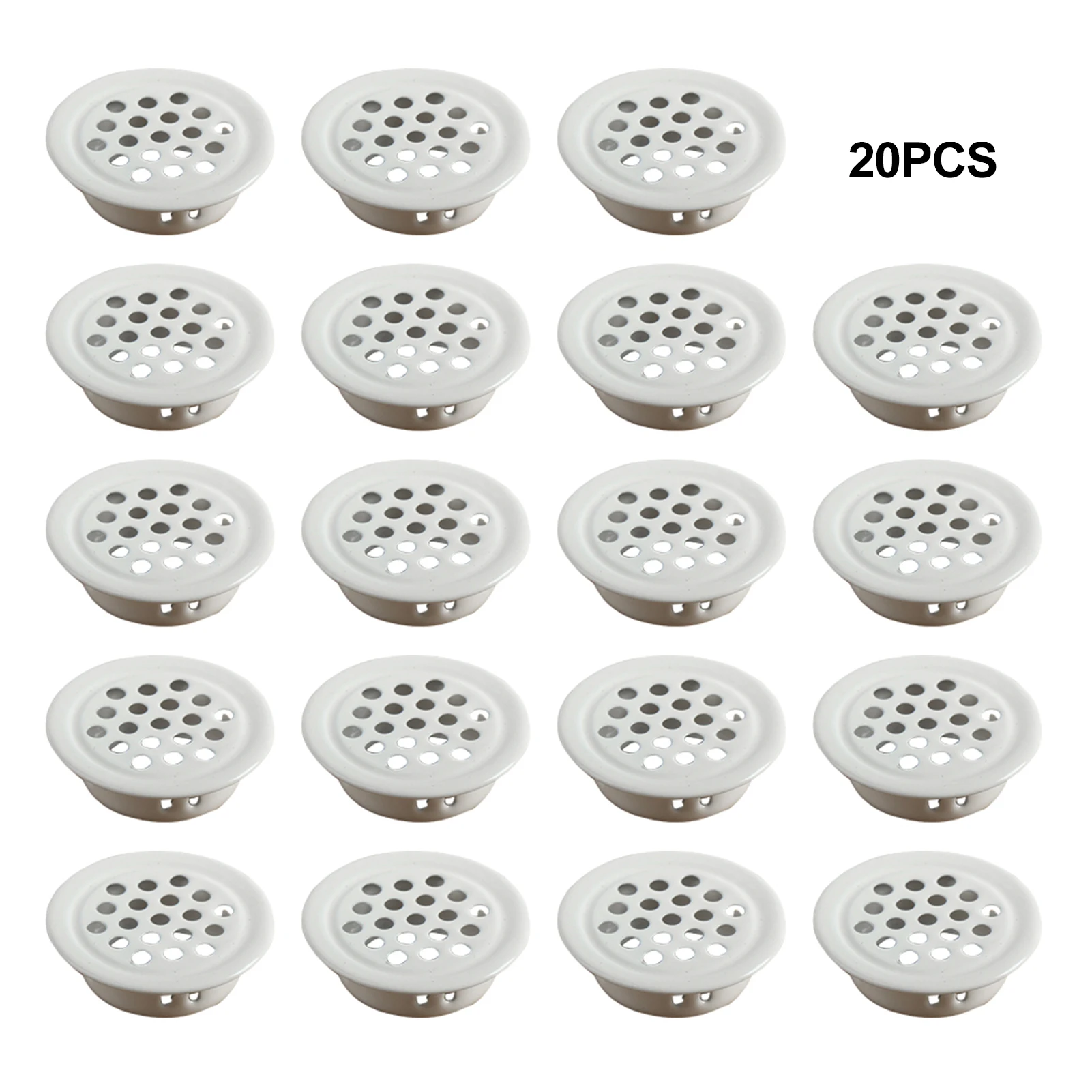 

20pcs/pack Kitchen Wardrobe Closet Mesh Hole Ventilation Round Vent Grille Home Easy Install For Bathroom Louver Stainless Steel